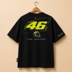 "46 THE DOCTOR" Racing Graphic Oversized T-Shirt – Black