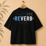 "REVERB" Musician Graphic Oversized T-Shirt – Black