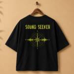 "SOUND SEEKER" Premium Cotton Graphic Oversized T-Shirt – Musicians' Wardrobe Collection