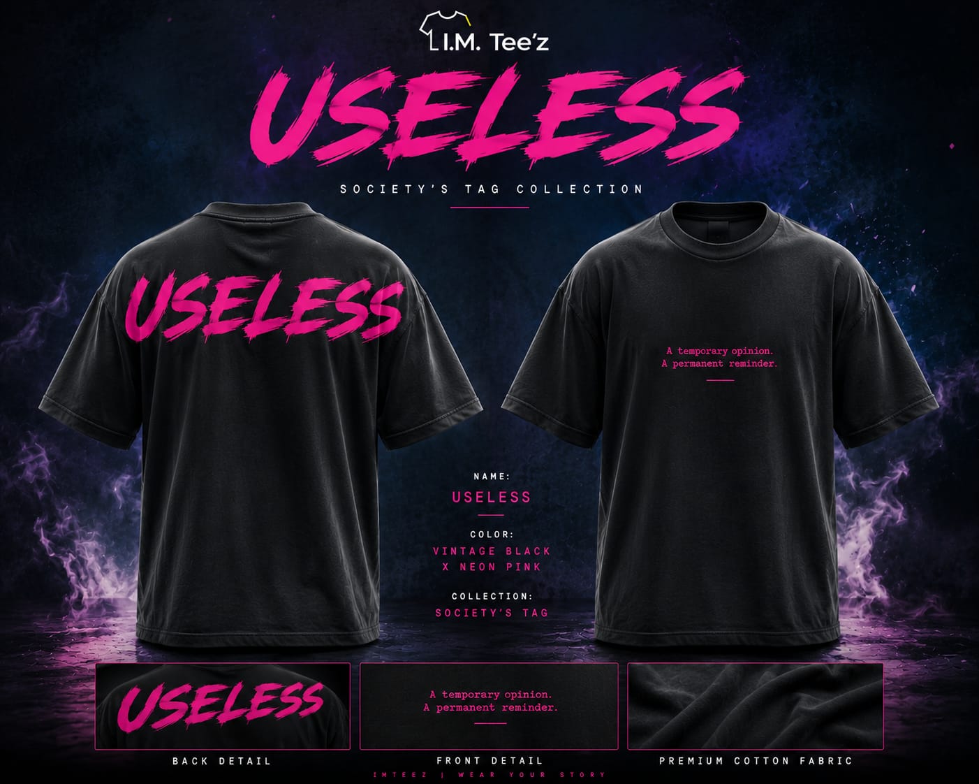 "USELESS" Premium Graphic T-Shirt - Image 3