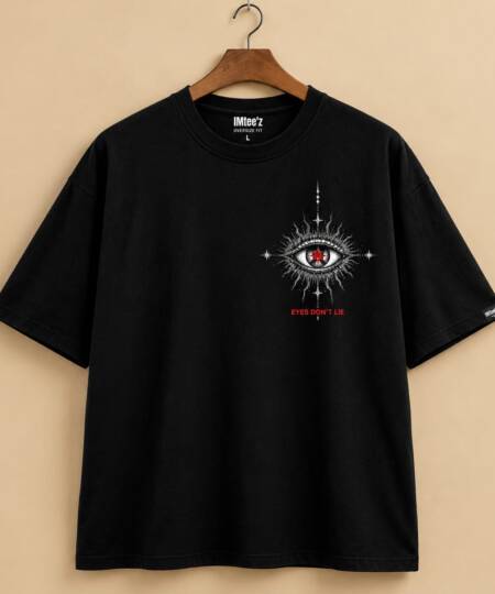 Eyes Don't Lie Oversized Black T-Shirt