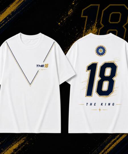 "THE 18 KING" Cricket Inspired Premium Graphic T-Shirt